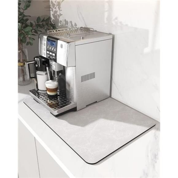 Coffee Mat Hide Stain Rubber Backed Absorbent Dish DryingMat for Kitchen Counter - Picture 1 of 7